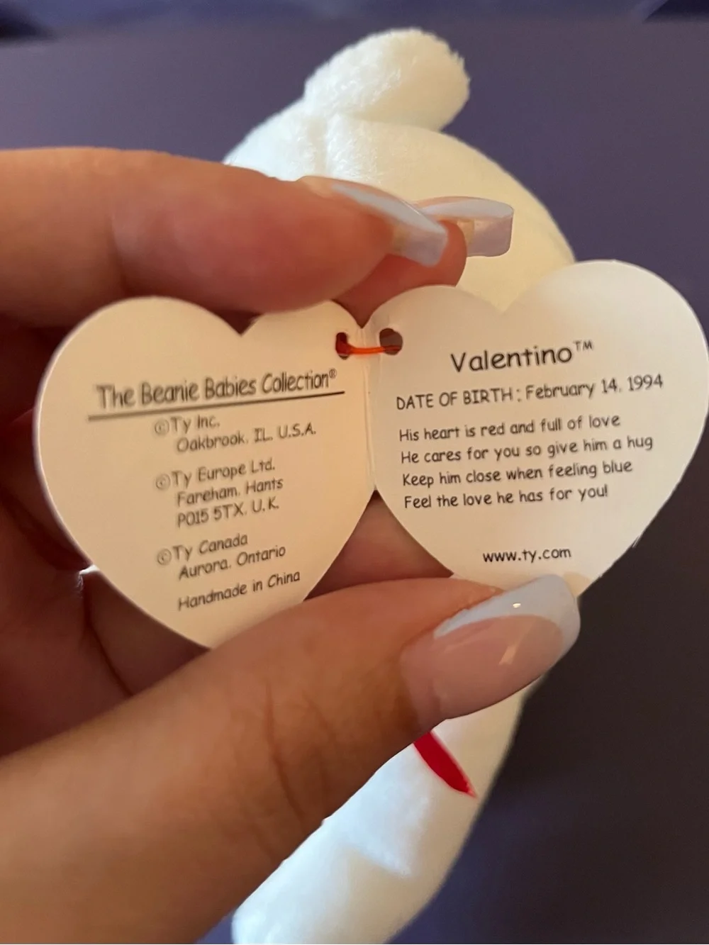 Valentina the Valentine’s Day Bear Beanie Baby
